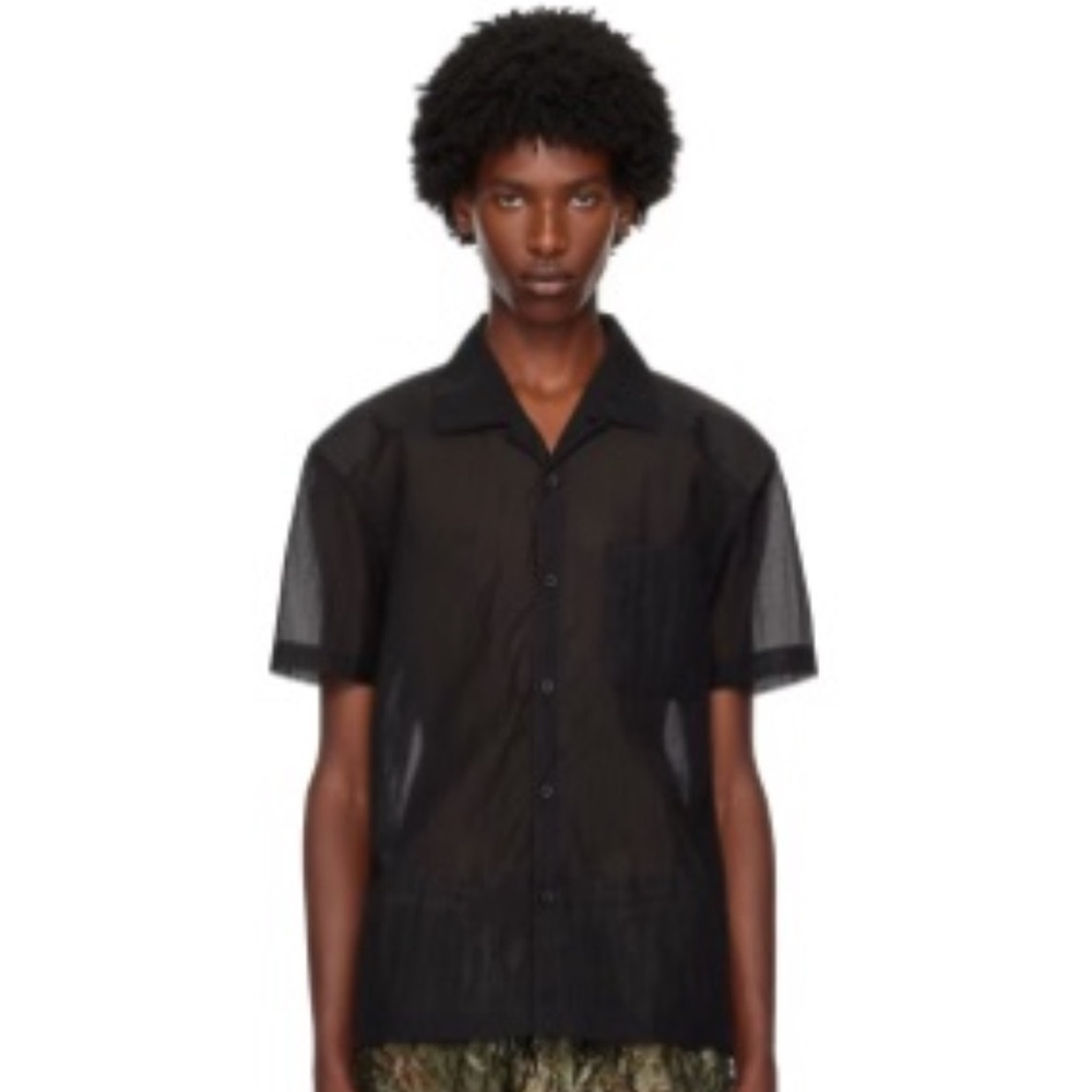 Men's Black Casual Button Down Shirt